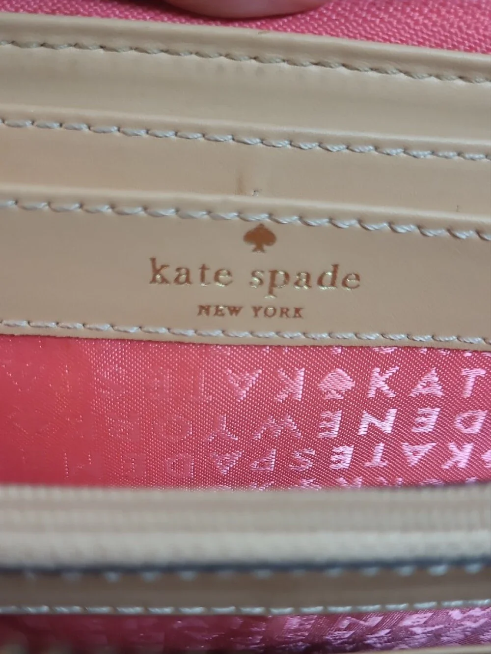 Kate Spade New York Neda From Wellesley Coral Pink Zip-around Leather Wallet